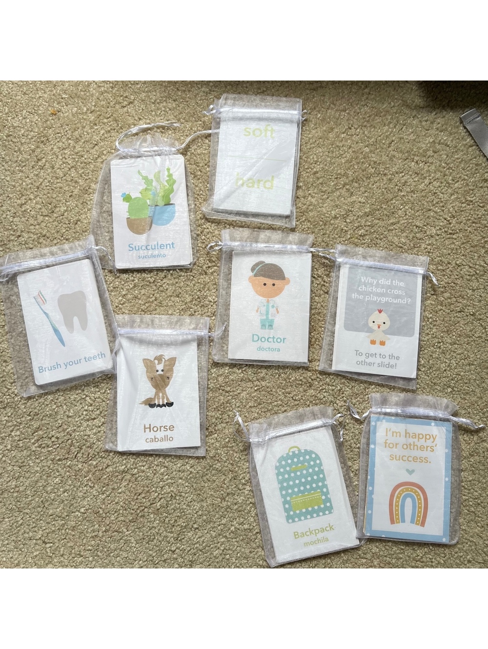 9 sets of hard stock flash cards bundle
